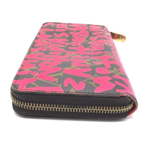 Louis Vuitton #43509 Monogram Pink Graffiti Zippy Large Long Zip Around Organize - Picture 7 of 11